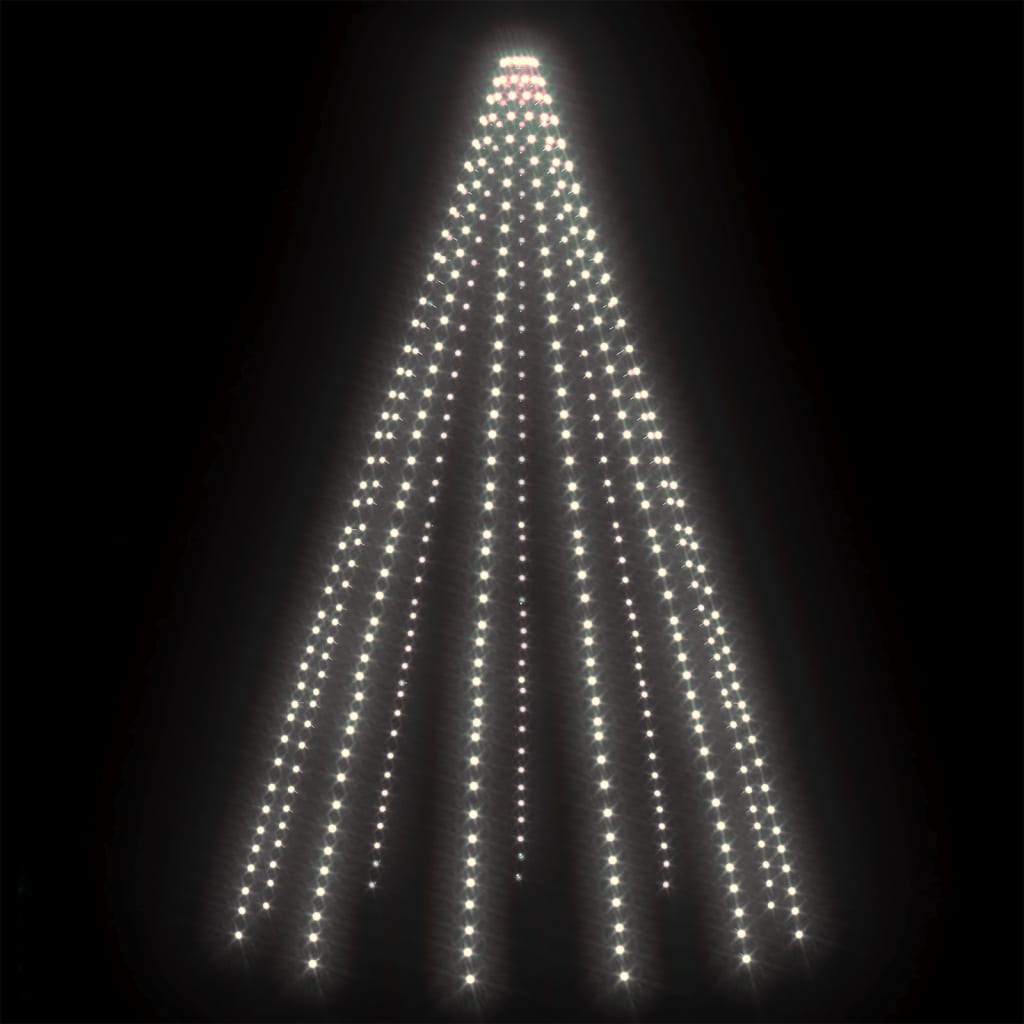 vidaXL Svetlá na stromček 500LED studené biele 500cm interiér/exteriér