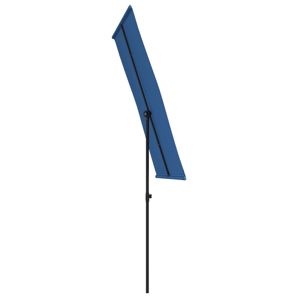 vidaXL Vonkajší slnečník s hliníkovou tyčou 180x110 cm, azúrovo modrý