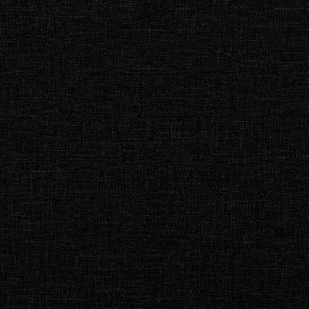 vidaXL Posteľný rám s čelom čierny 200x200 cm látka