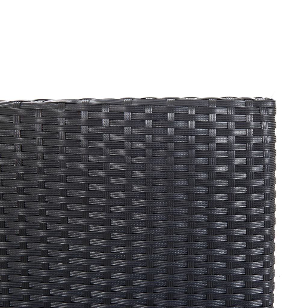 vidaXL 9-dielna vonkajšia barová súprava čierna polyratan a akáciové drevo