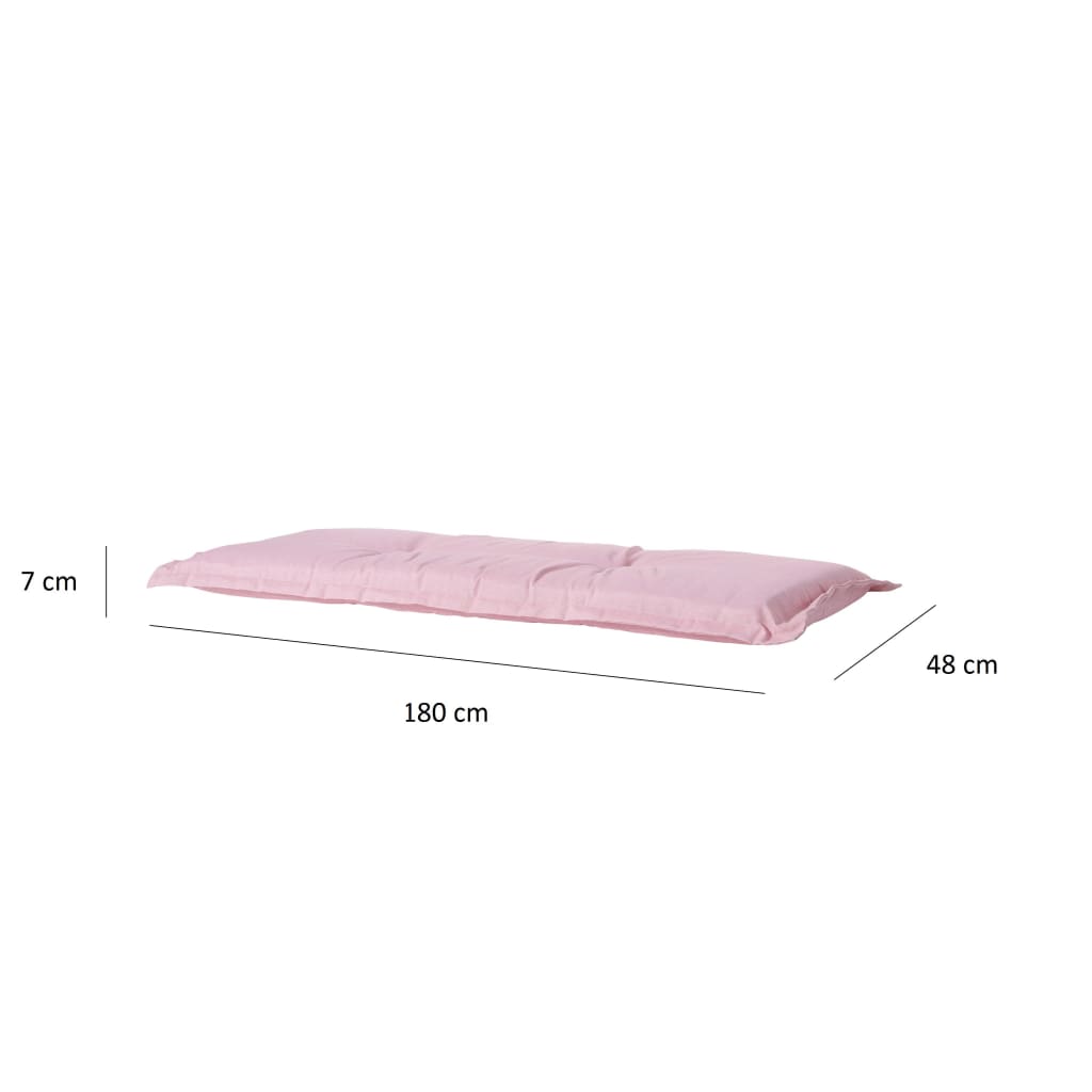 Madison Podložka na lavičku Panama 180x48 cm jemná rúžová