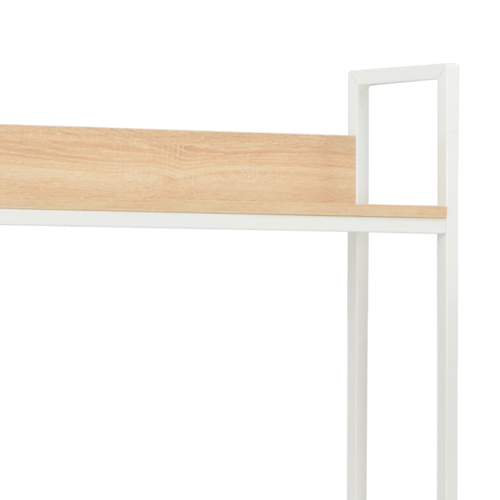 vidaXL Počítačový stôl biely a dubový 120x60x138 cm