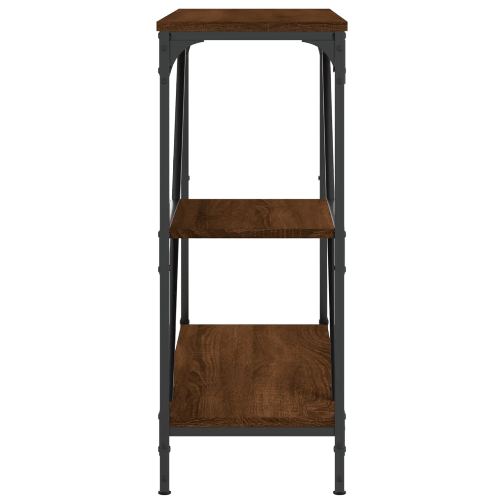 vidaXL Konzolový stolík hnedý dub 88,5x30x75 cm kompozitné drevo
