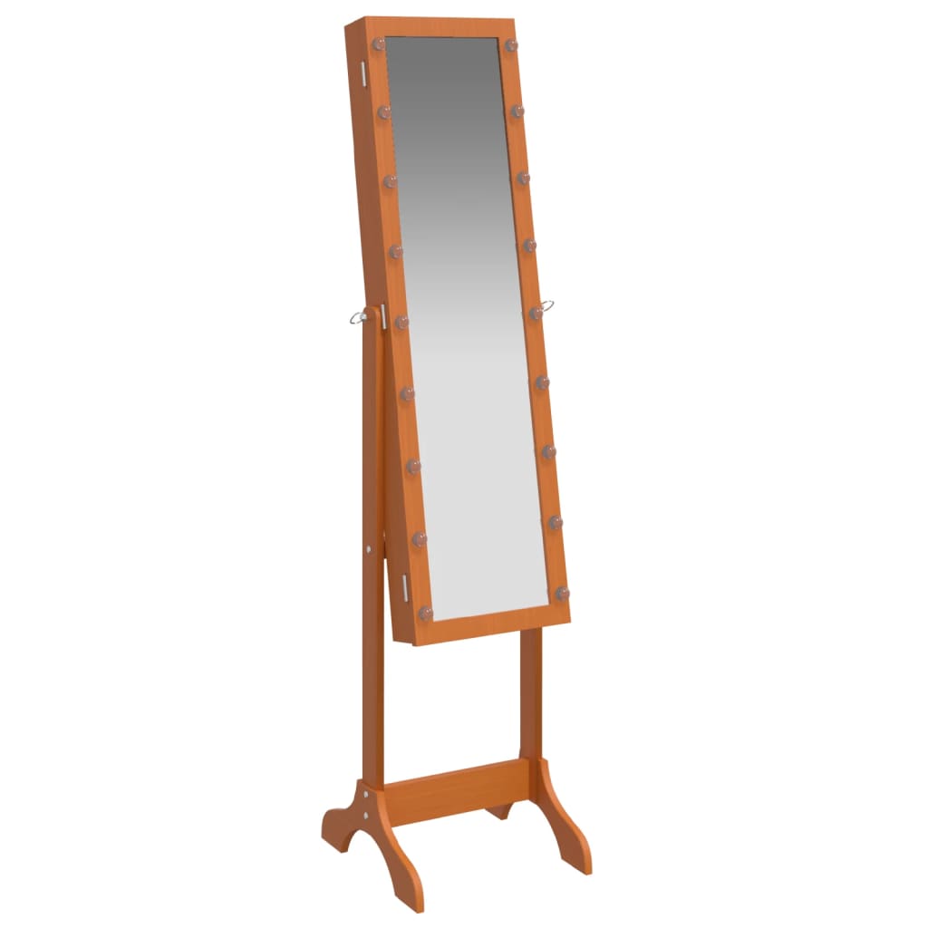 vidaXL Voľne stojace zrkadlo s LED 34x37x146 cm
