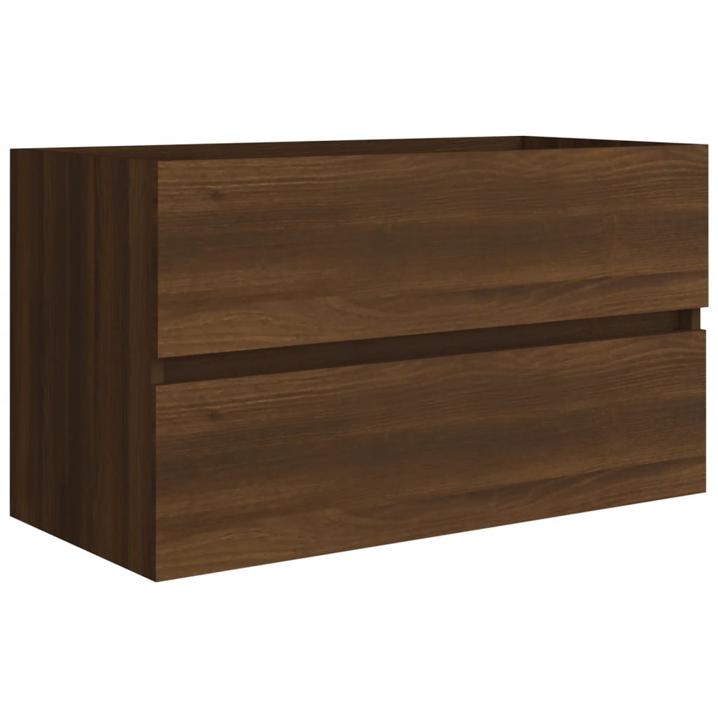 vidaXL Umývadlová skrinka hnedý dub 80x38,5x45 cm spracované drevo