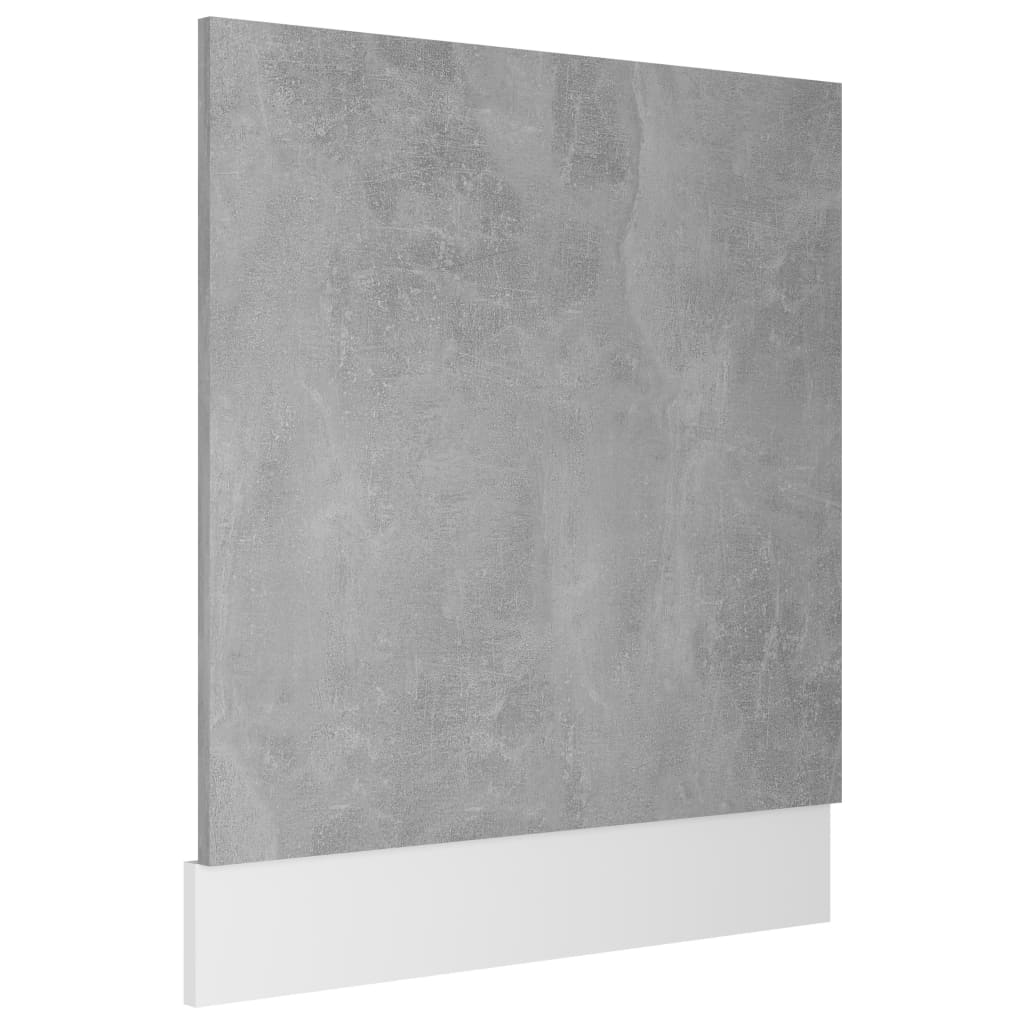 vidaXL Dvierka na umývačku, betónovo sivé 59,5x3x67 cm, drevotrieska