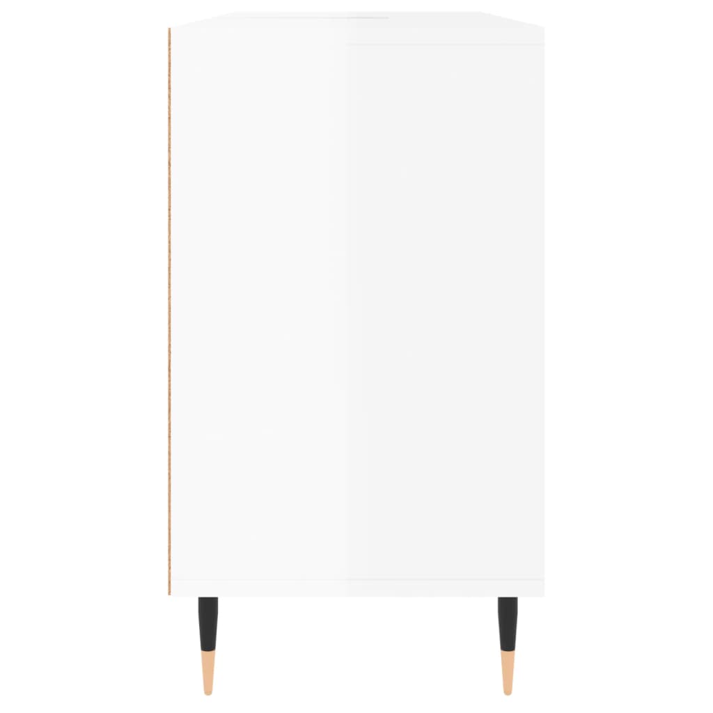 vidaXL Kúpeľňová skrinka lesklá biela 80x33x60 cm kompozitné drevo