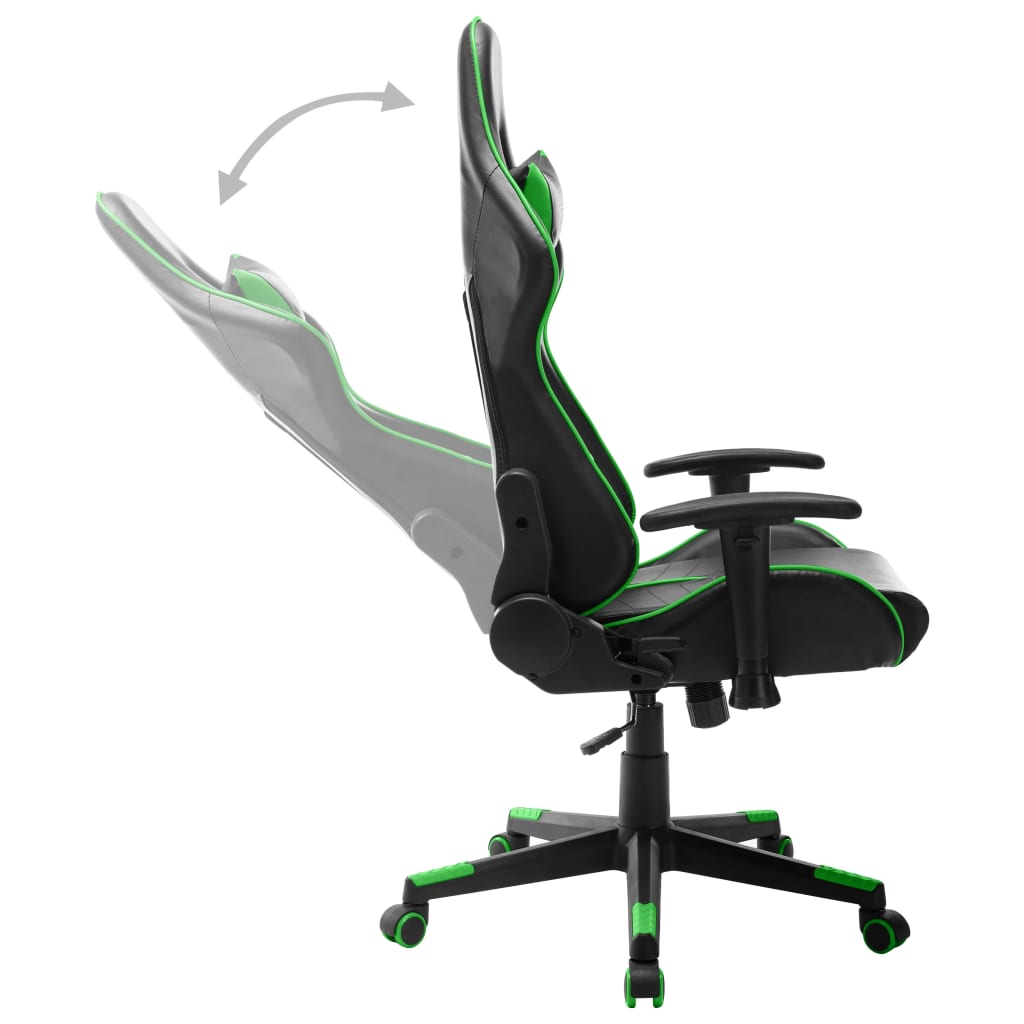 vidaXL Herná stolička čierno-zelená umelá koža