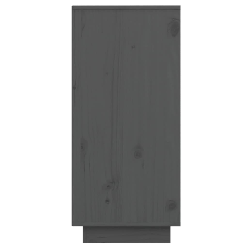 vidaXL Komoda, sivá 60x34x75 cm, borovicový masív