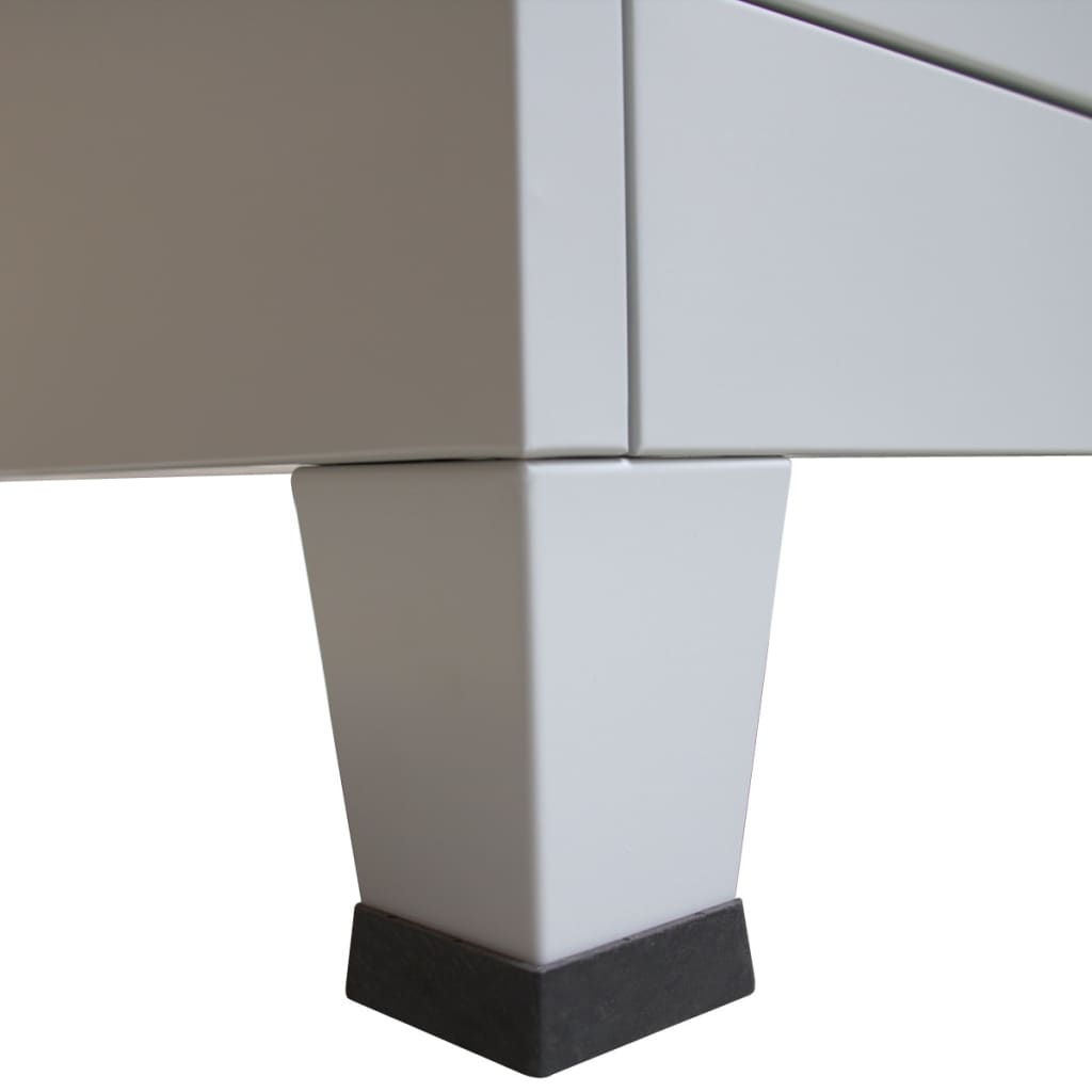 vidaXL Oceľová šatňová skrinka s 3 priehradkami, 90x45x180 cm, šedá
