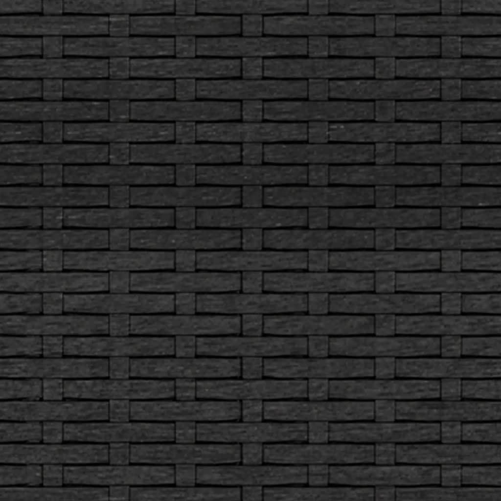 vidaXL Záhradné stredové pohovky s vankúšmi 2 ks čierne polyratan