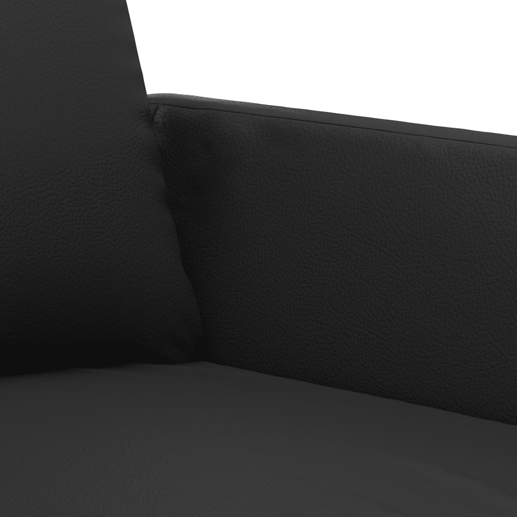 vidaXL 2-dielna sedacia súprava s vankúšmi čierna umelá koža