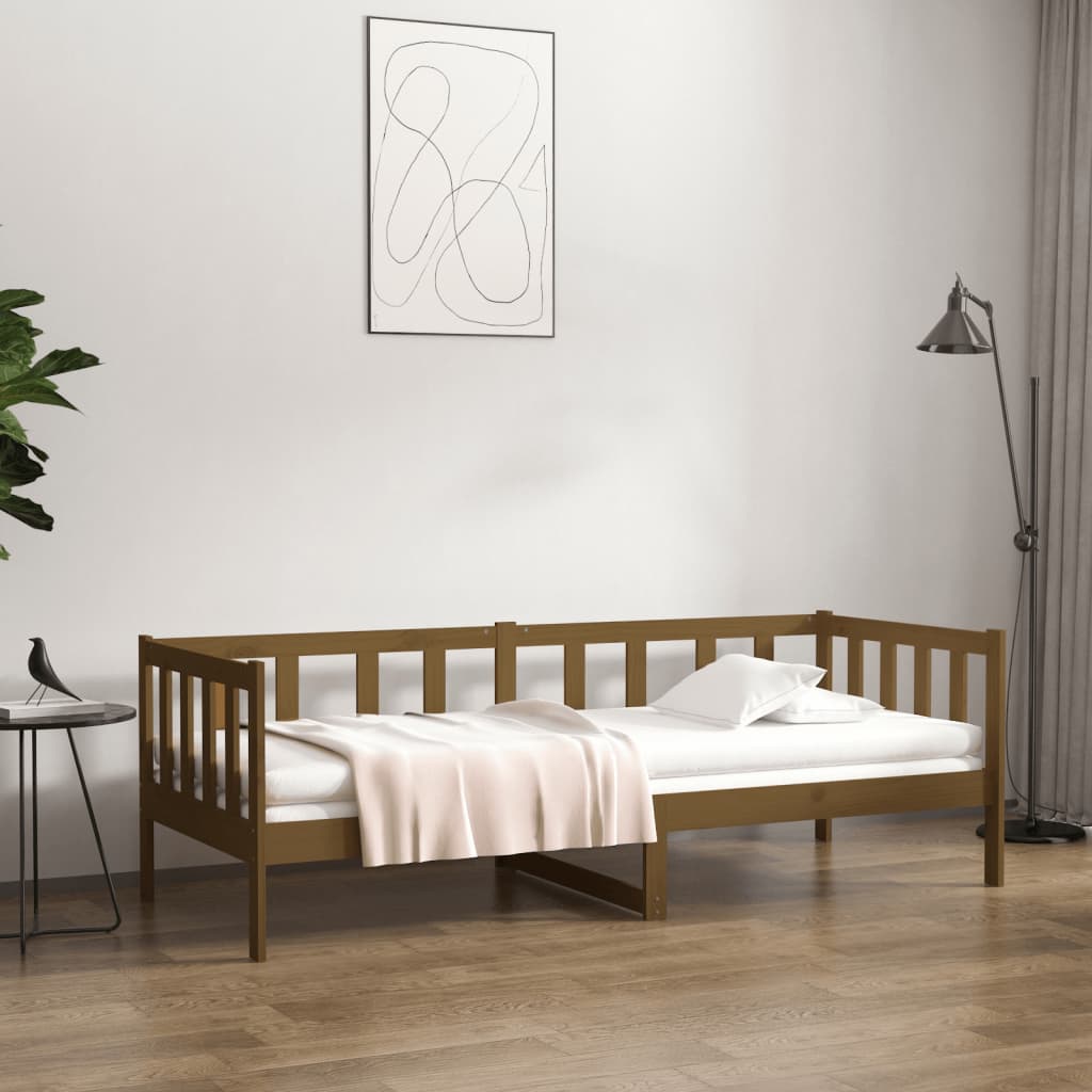 vidaXL Denná posteľ medovo-hnedá 90x190 cm borovicový masív