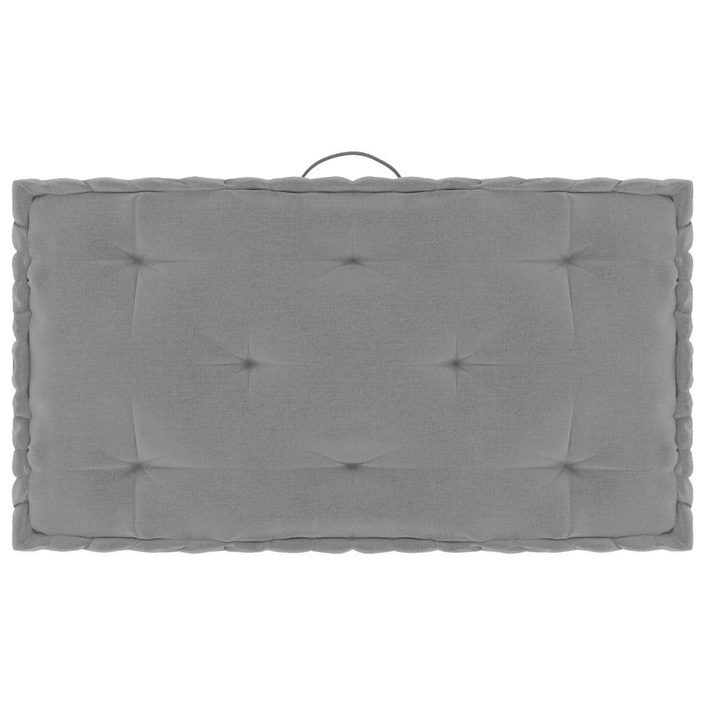 vidaXL Podložka na paletový nábytok sivá 73x40x7 cm bavlna