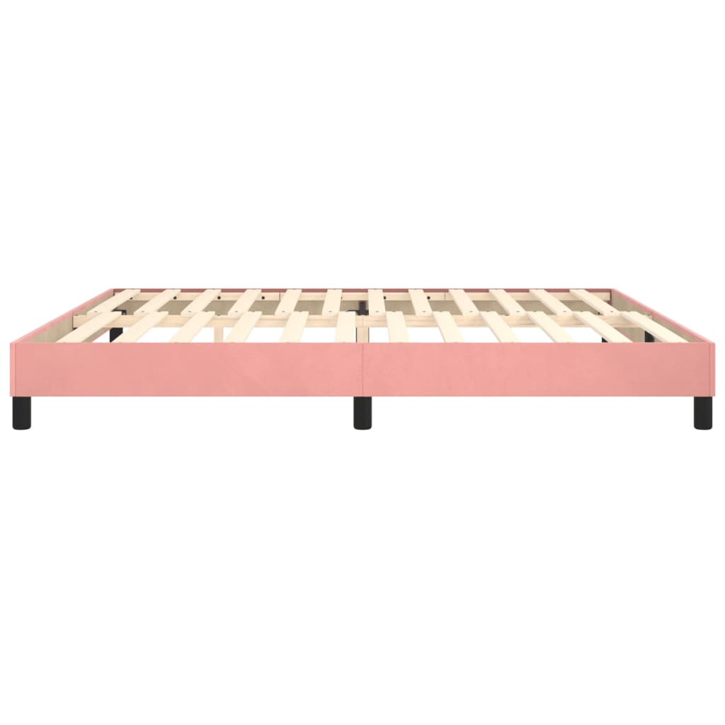 vidaXL Rám postele ružový 200x200 cm zamat