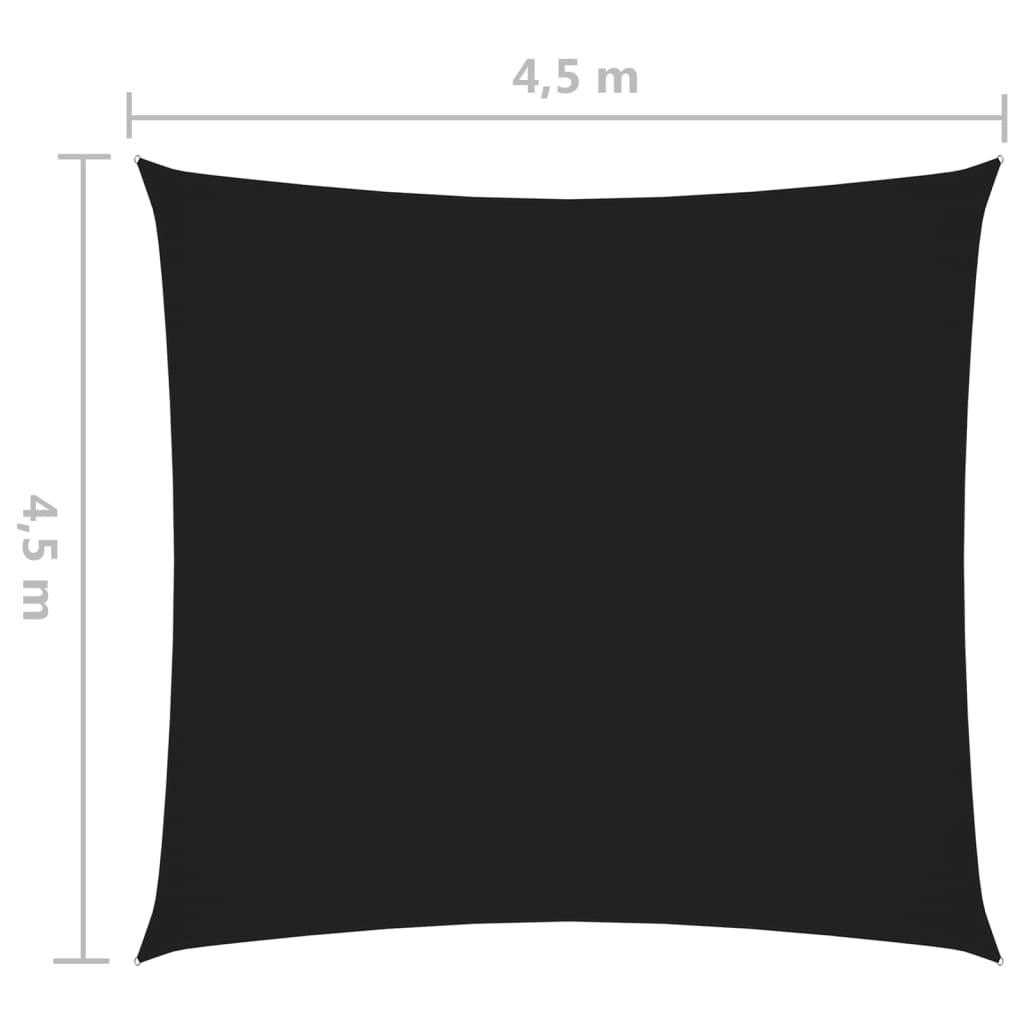 vidaXL Tieniaca plachta oxfordská látka štvorcová 4,5x4,5 m čierna