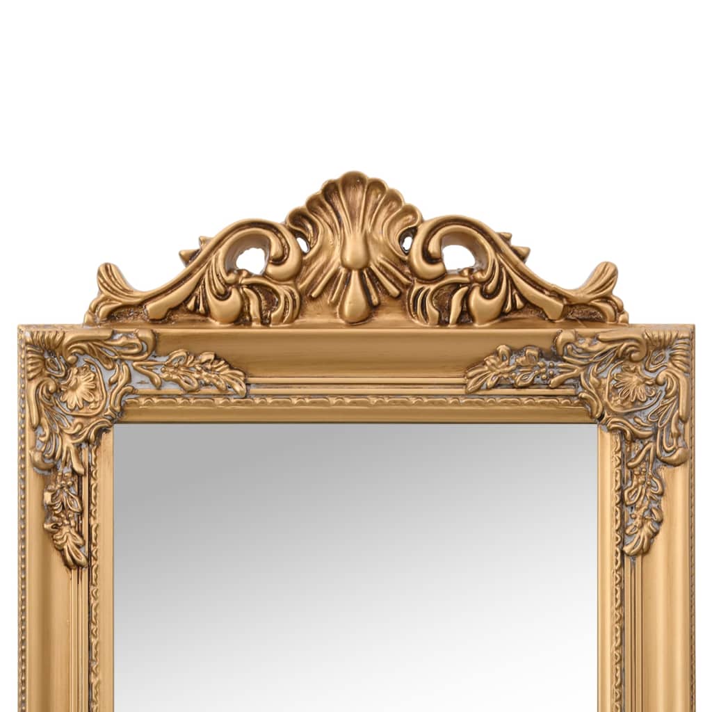 vidaXL Voľne stojace zrkadlo zlaté 40x160 cm
