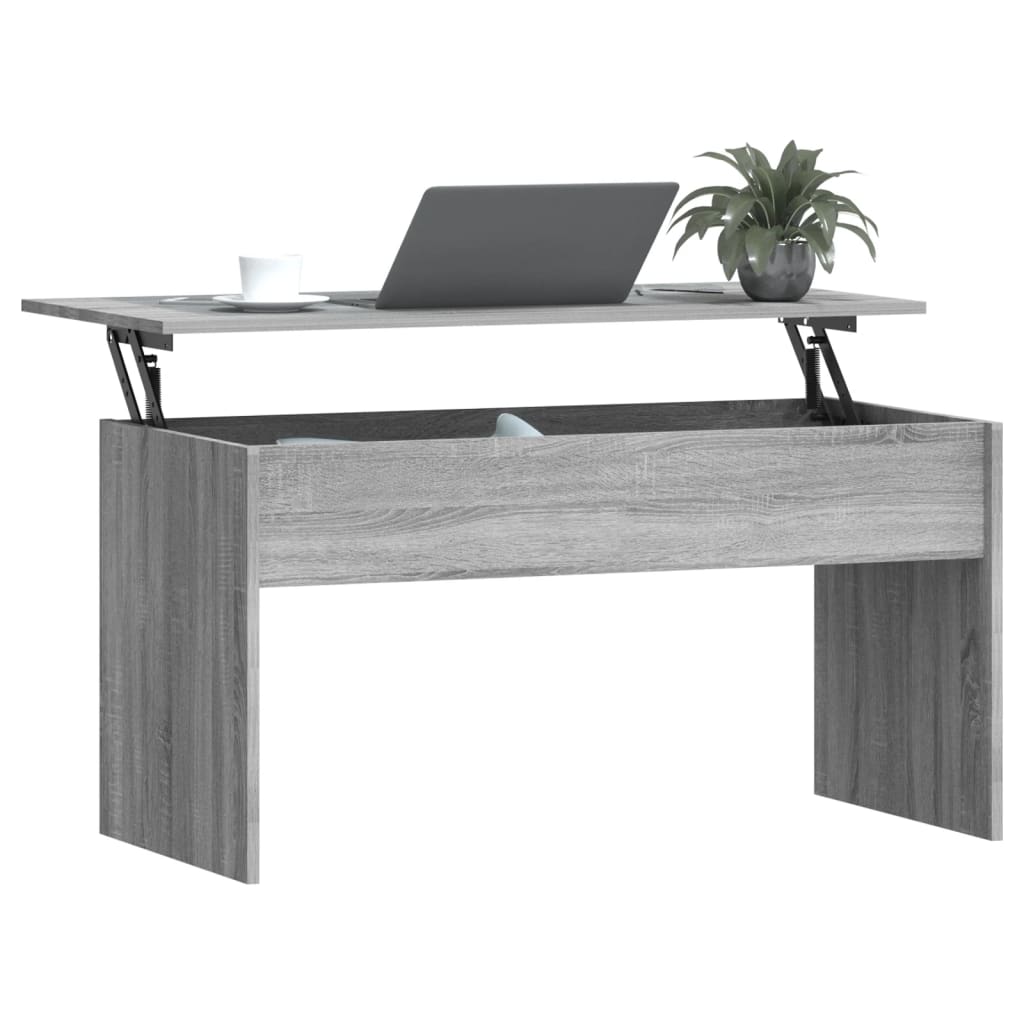 vidaXL Konferenčný stolík sivý sonoma 102x50,5x52,5cm spracované drevo