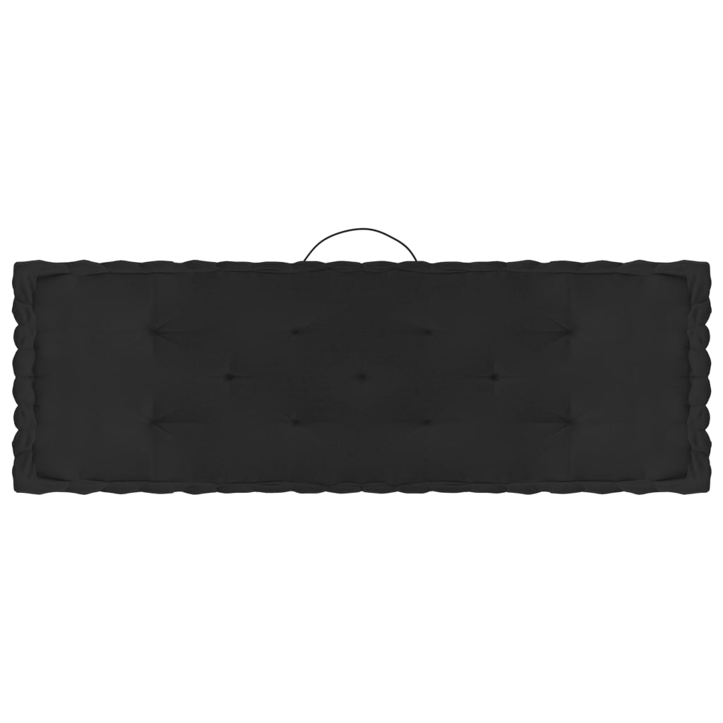 vidaXL Podlahové podložky na paletový nábytok 4 ks čierne bavlna