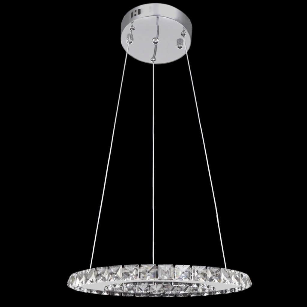 Krištáľová závesná LED lampa v tvare kruhu 13 W