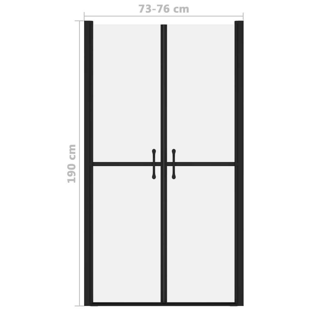 vidaXL Sprchové dvere mliečne ESG (73-76)x190 cm