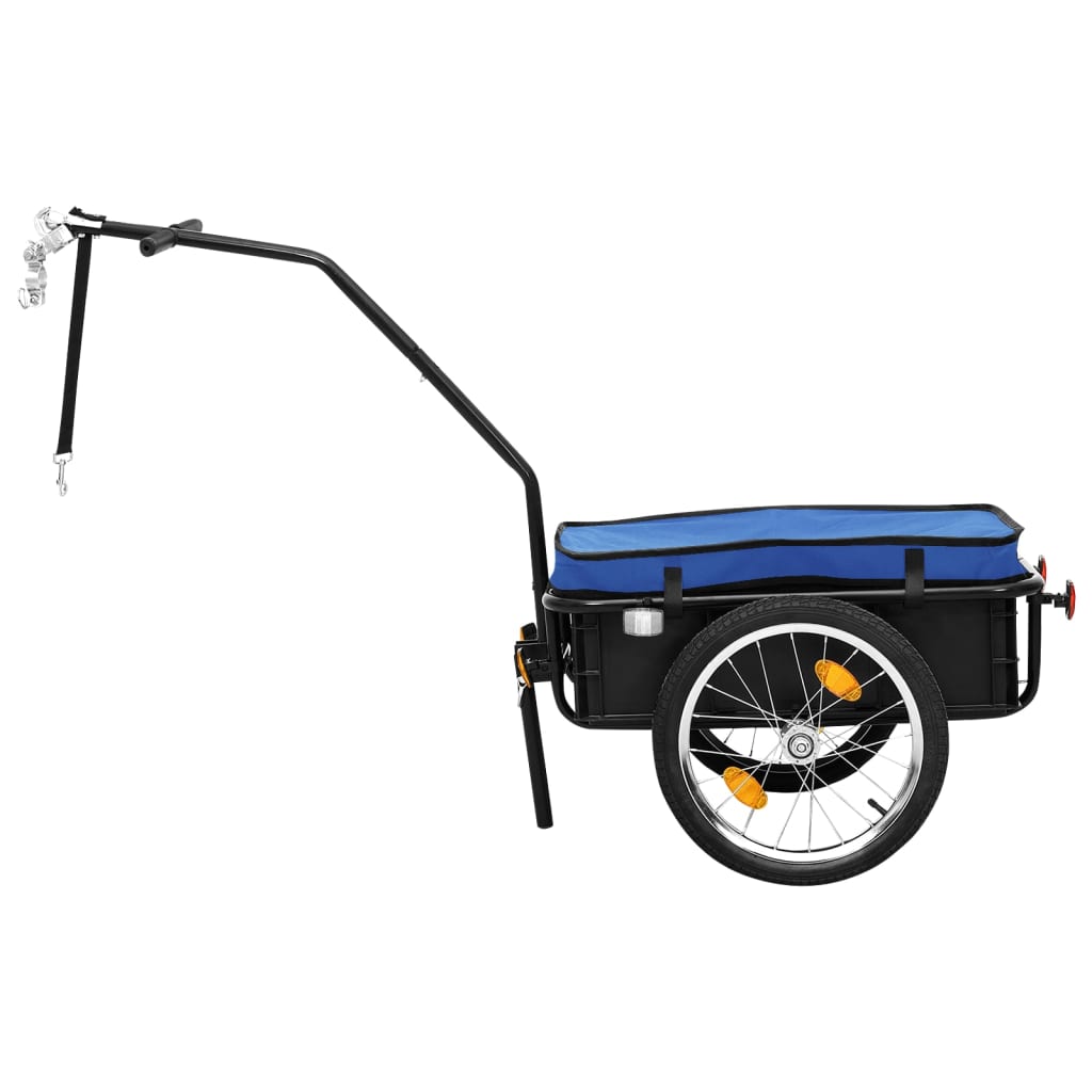 vidaXL Nákladný vozík za bicykel/ručný vozík 155x60x83 cm, oceľ, modrý