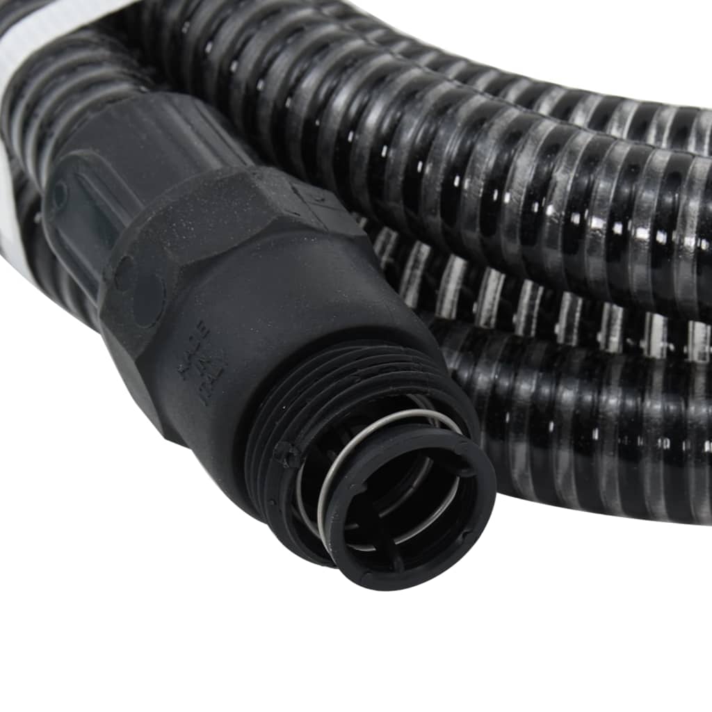 vidaXL Odsávacia hadica s PVC spojkami, čierna 1" 10 m, PVC