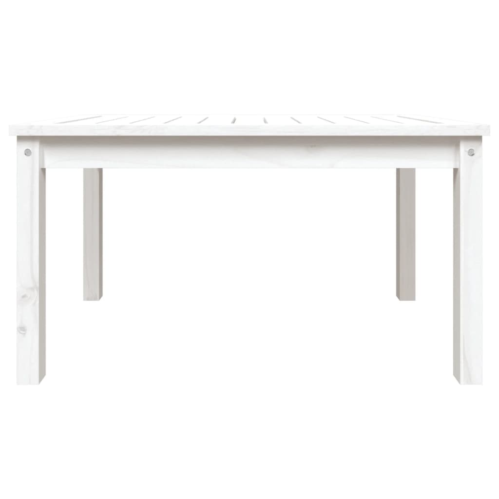 vidaXL Záhradný stolík biely 82,5x50,5x45 cm borovicový masív