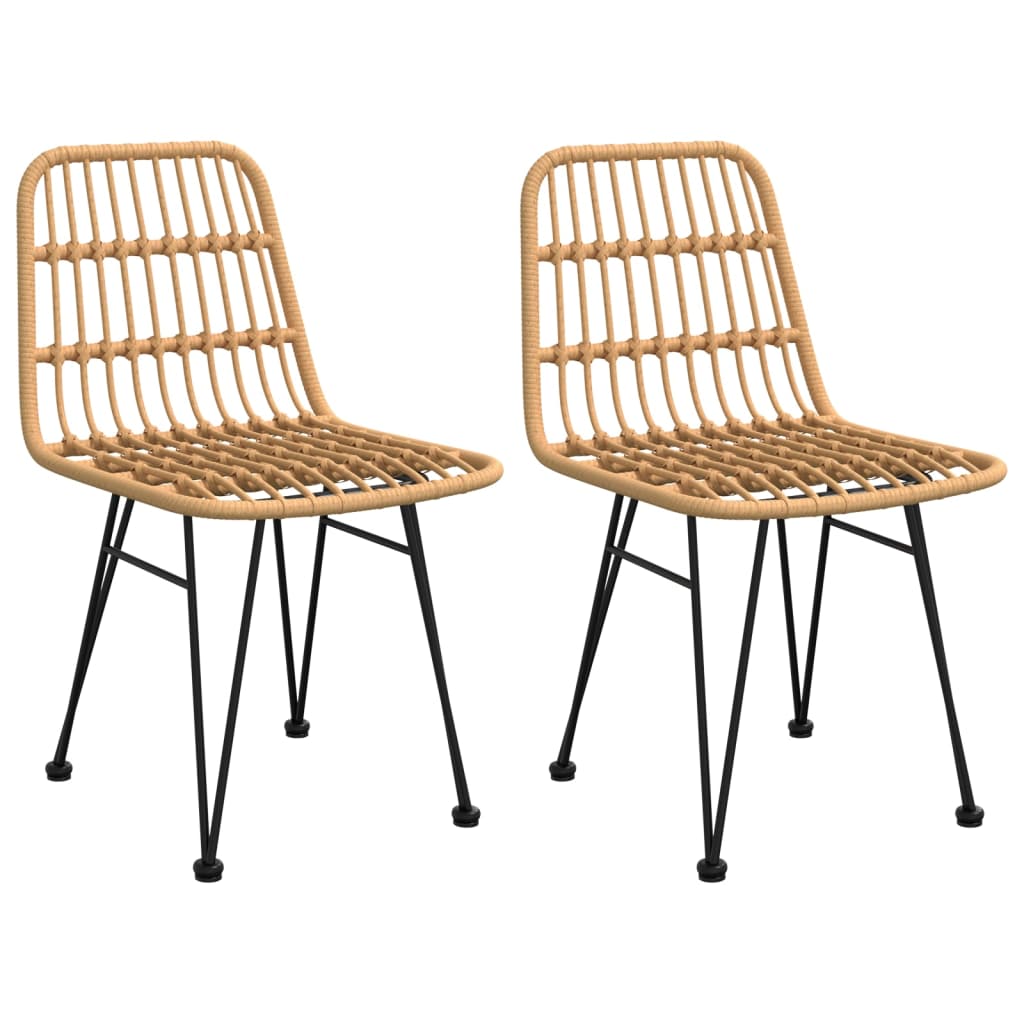 vidaXL Záhradné stoličky 2 ks 48x62x84 cm PE Rattan