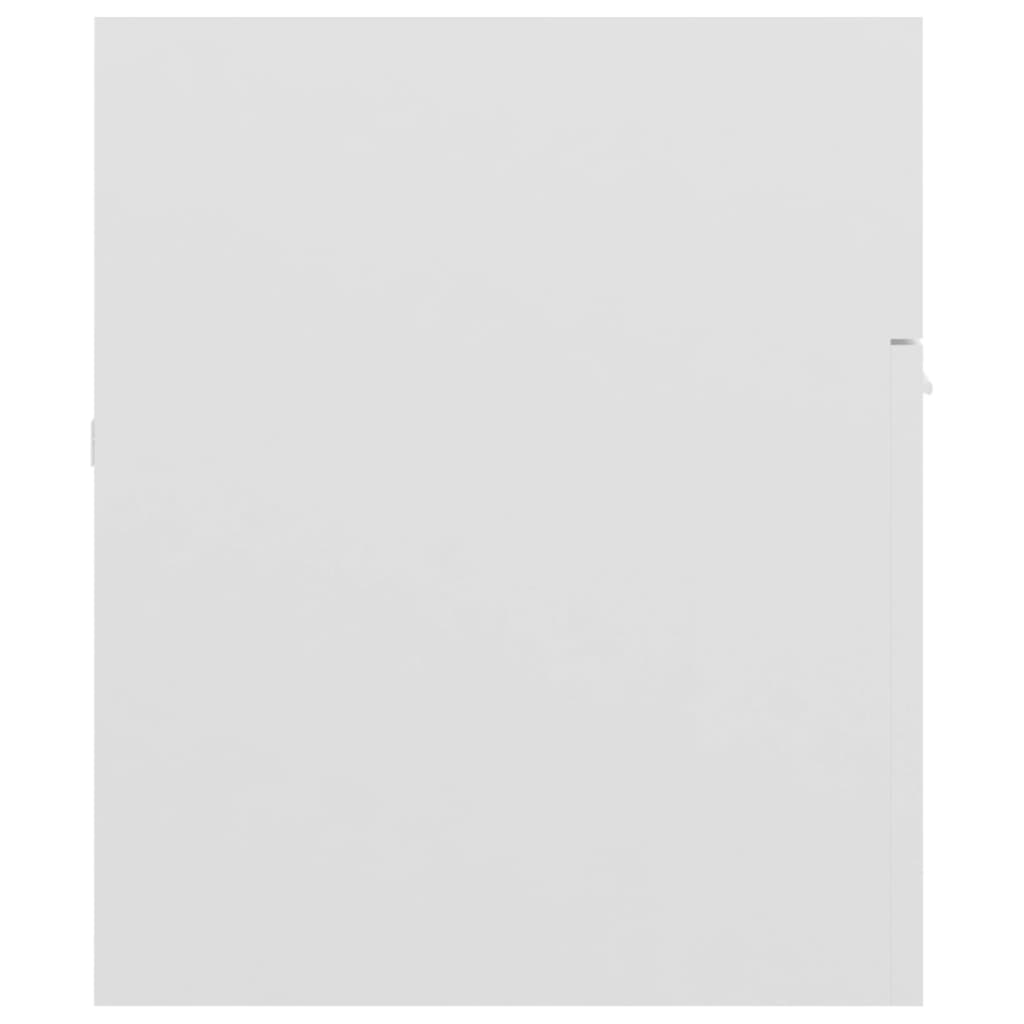 vidaXL Skrinka pod umývadlo, lesklá biela 100x38,5x46 cm
