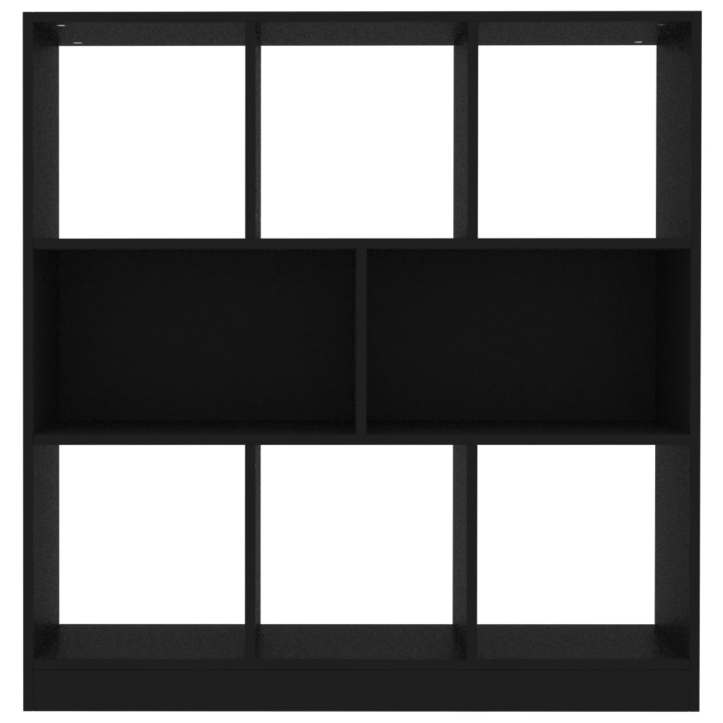 vidaXL Knižnica, čierna 97,5x29,5x100 cm, kompozitné drevo