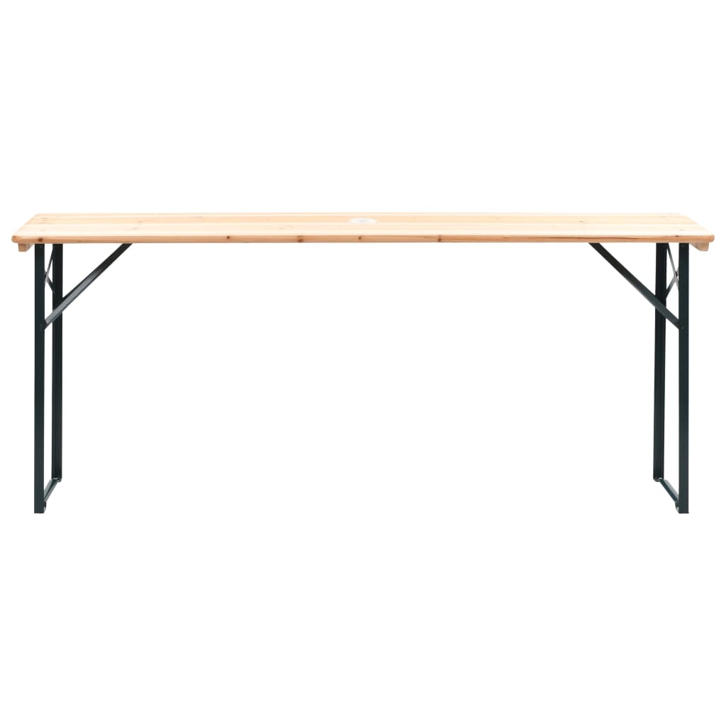 vidaXL Skladací pivný stôl s 2 lavicami 177 cm borovicové drevo