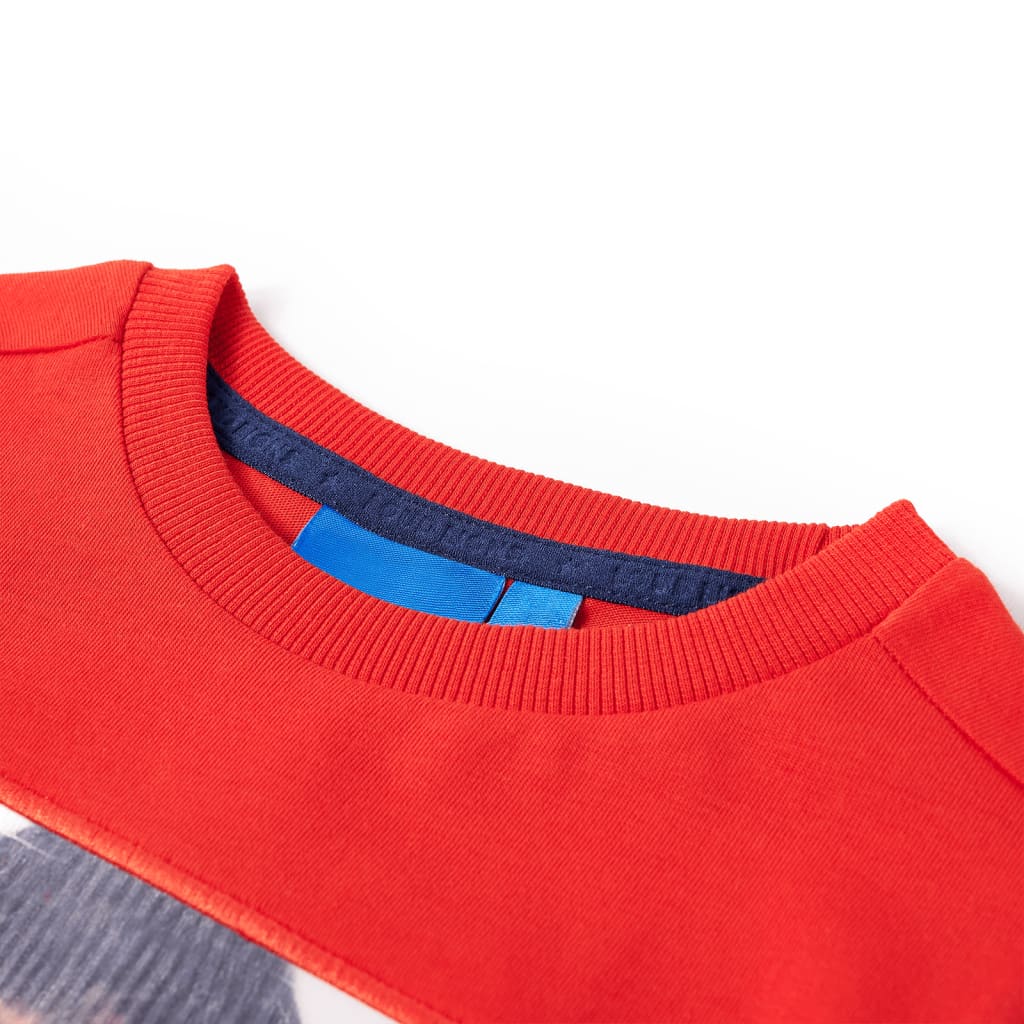 Detské tričko s dlhým rukávom červené 92