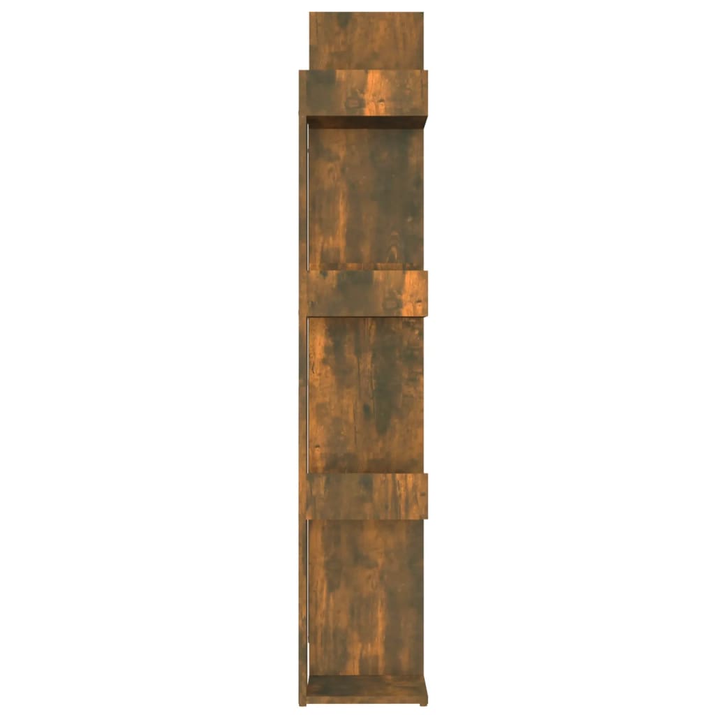 vidaXL Knižnica dymový dub 86x25,5x140 cm spracované drevo