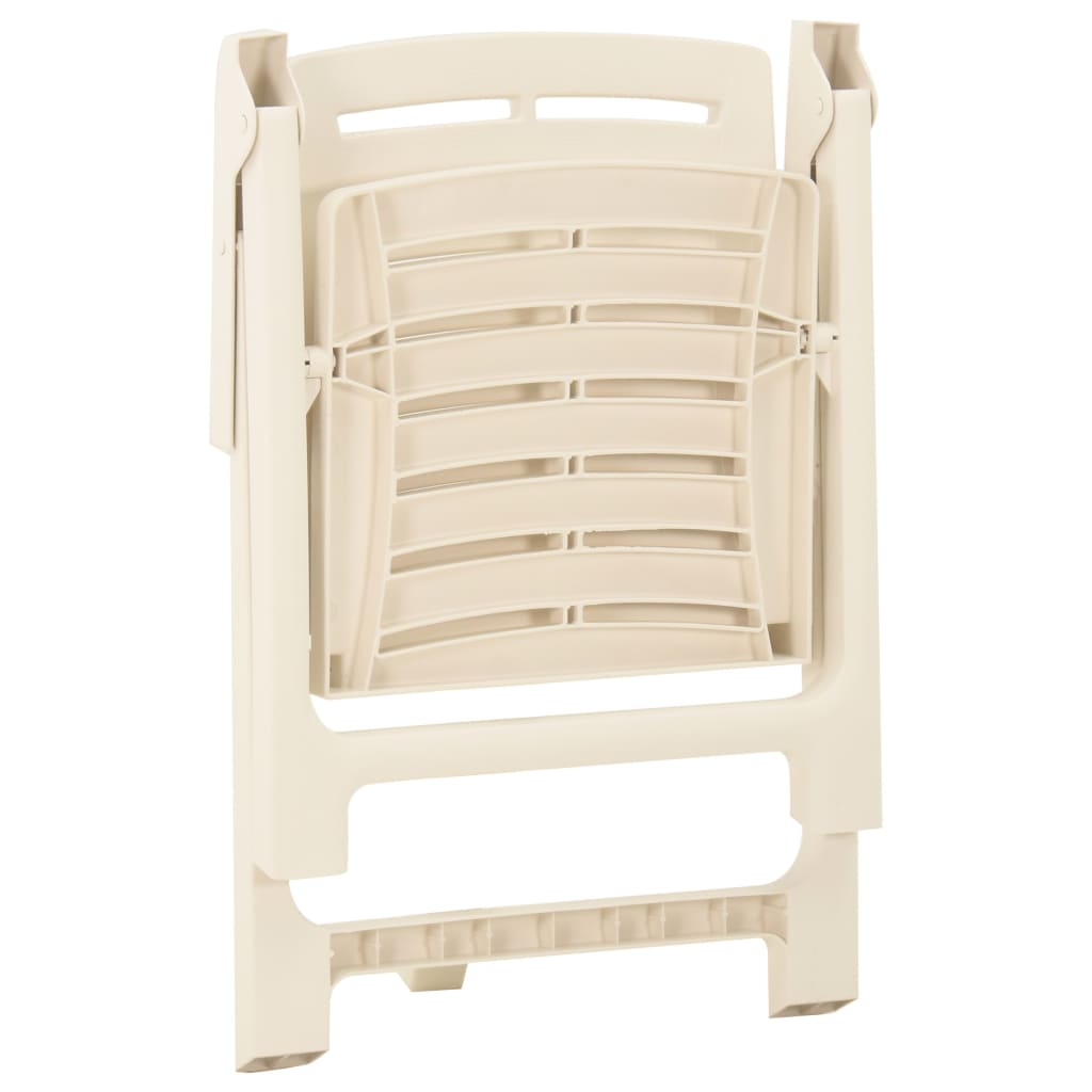 vidaXL Záhradné stoličky 2 ks plastové biele
