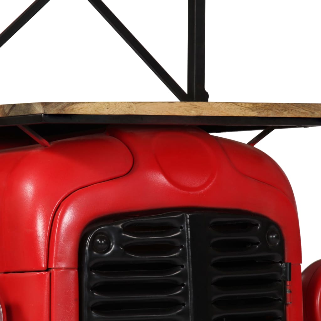vidaXL Skrinka na víno s dizajnom traktora 49x31x172 cm, mangový masív