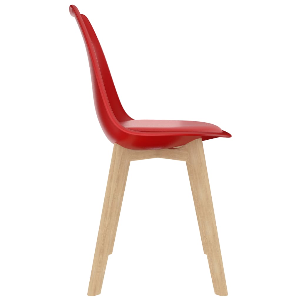 vidaXL Jedálenské stoličky 2 ks červené plast