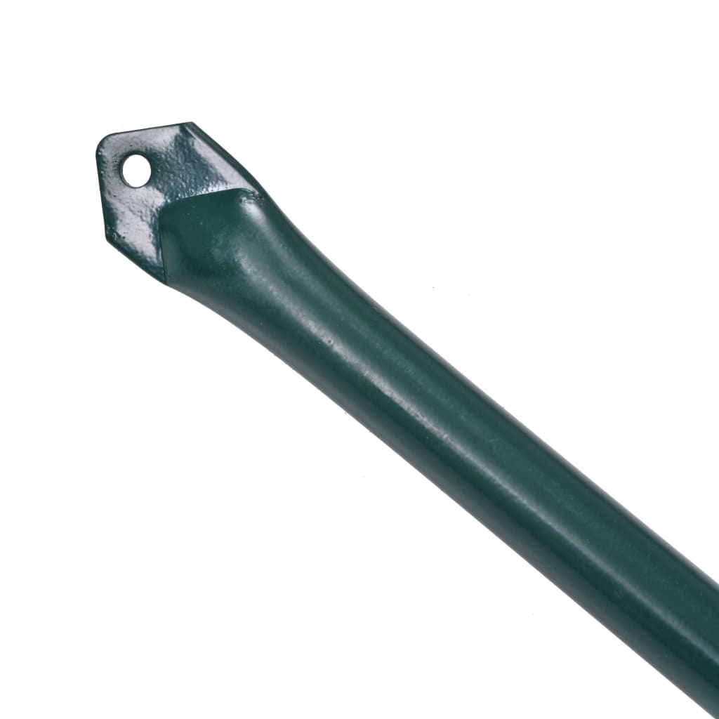 vidaXL Záhradné kovové stĺpiky, 10 ks, 1,5 m, zelené
