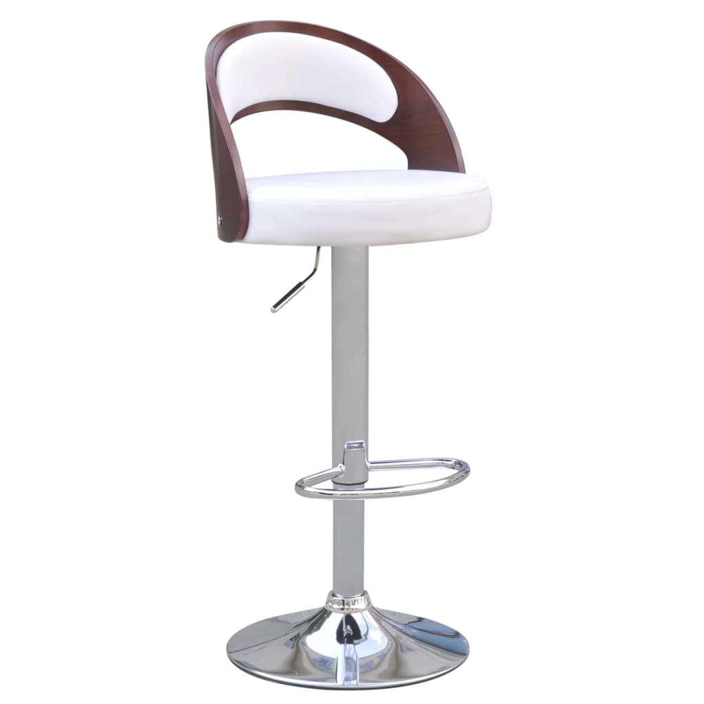 vidaXL Barové stoličky 2 ks s rámom z ohýbaného dreva umelá koža