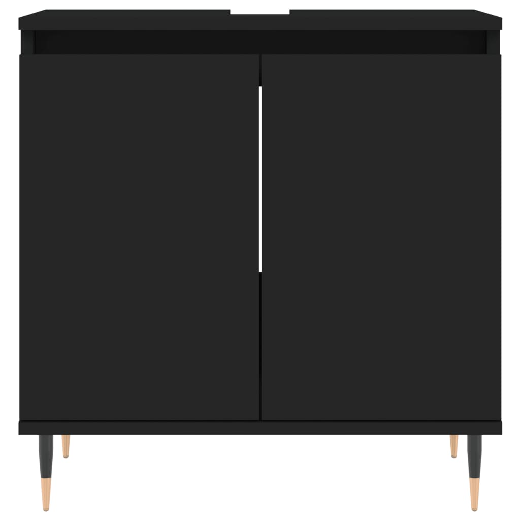 vidaXL Kúpeľňová skrinka čierna 58x33x60 cm kompozitné drevo