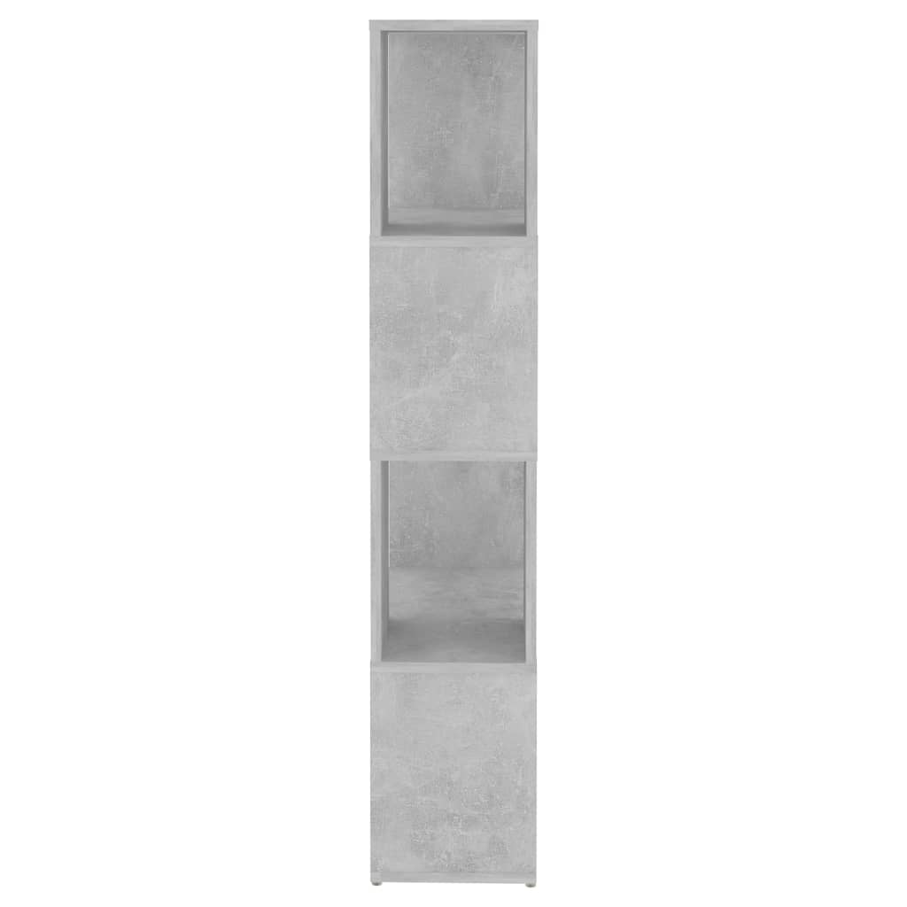 vidaXL Knižnica/deliaca stena betónová sivá 60x24x124,5 cm drevotrieska
