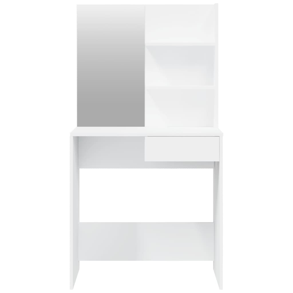 vidaXL Sada toaletného stolíka biela 74,5x40x141 cm