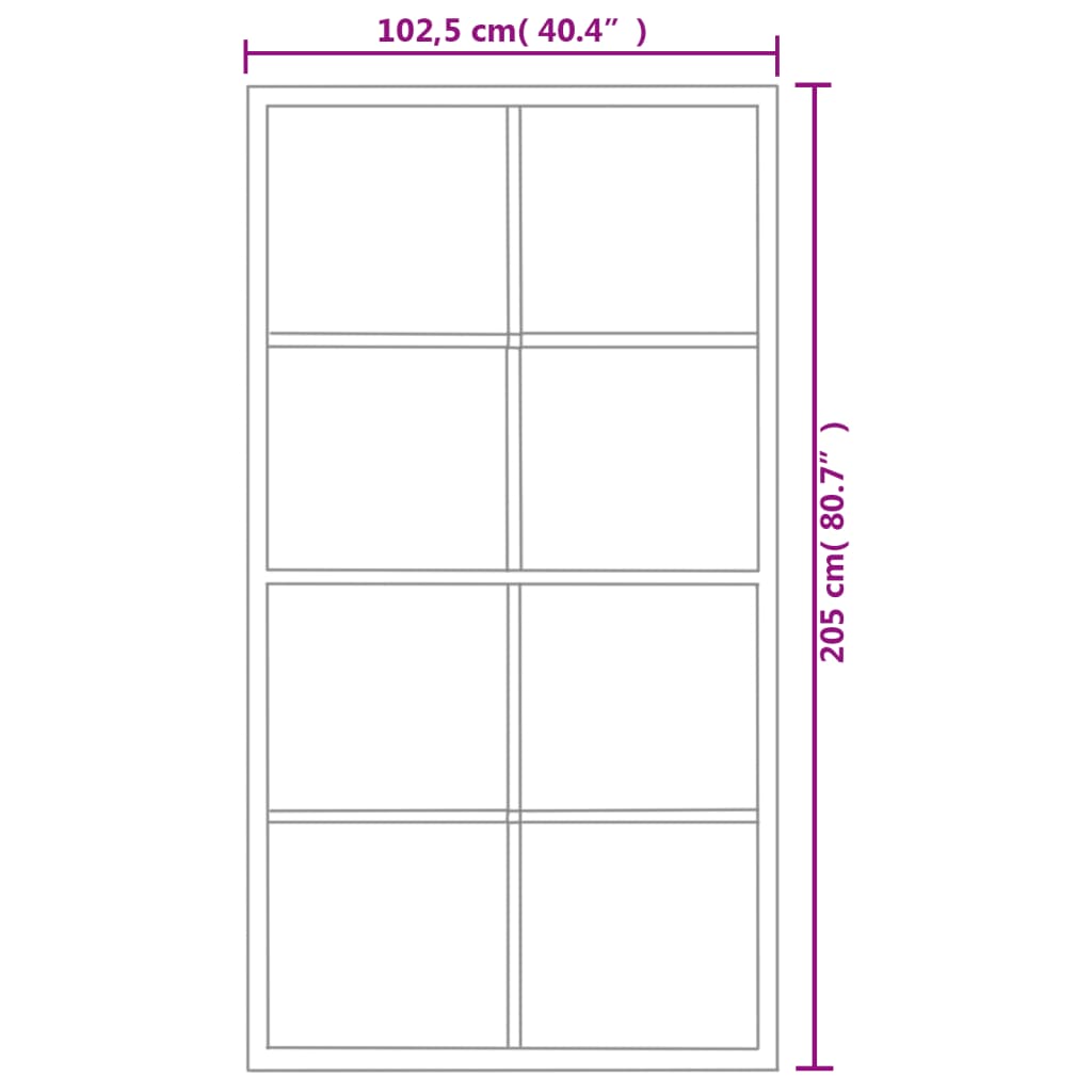 vidaXL Posuvné dvere hliník a ESG sklo s príslušenstvom 102,5x205cm