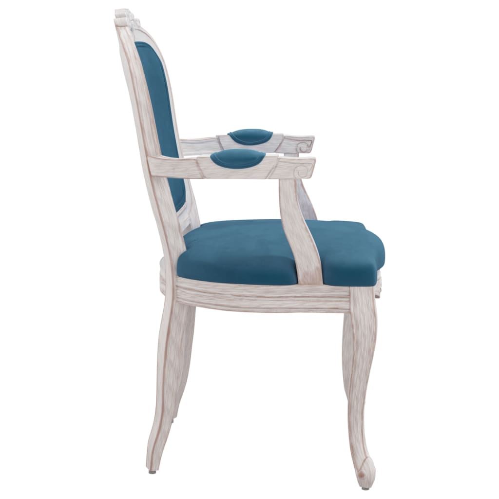 vidaXL Jedálenské stoličky 2 ks modré 62x59,5x100,5 cm zamat