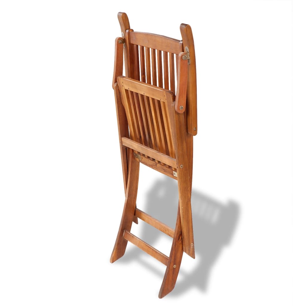 vidaXL Skladacie záhradné stoličky 2 ks, akáciový masív, hnedé