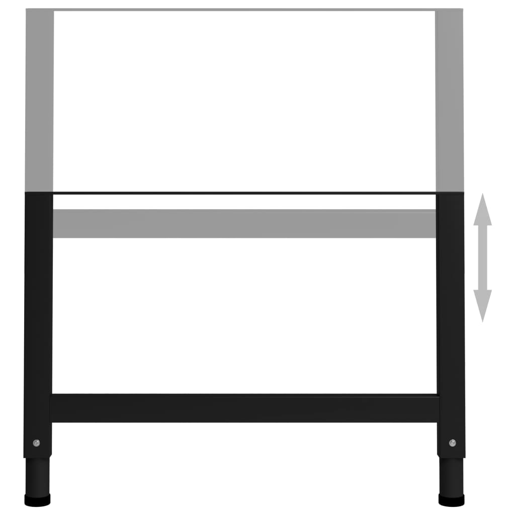 vidaXL Rámy na pracovné stoly 2 ks kovové 85x(69x95,5) cm čierne