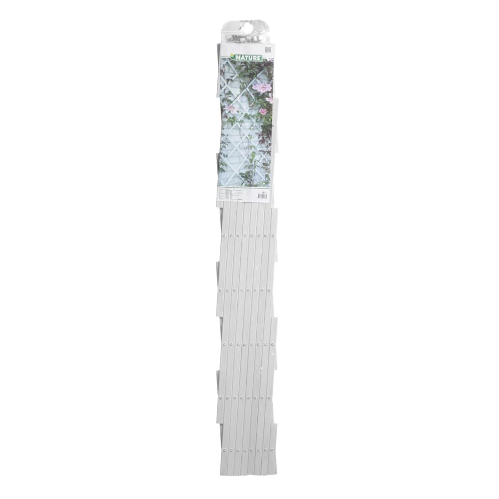 Nature Záhradná mriežka z PVC, 100x200 cm, biela, 6040703
