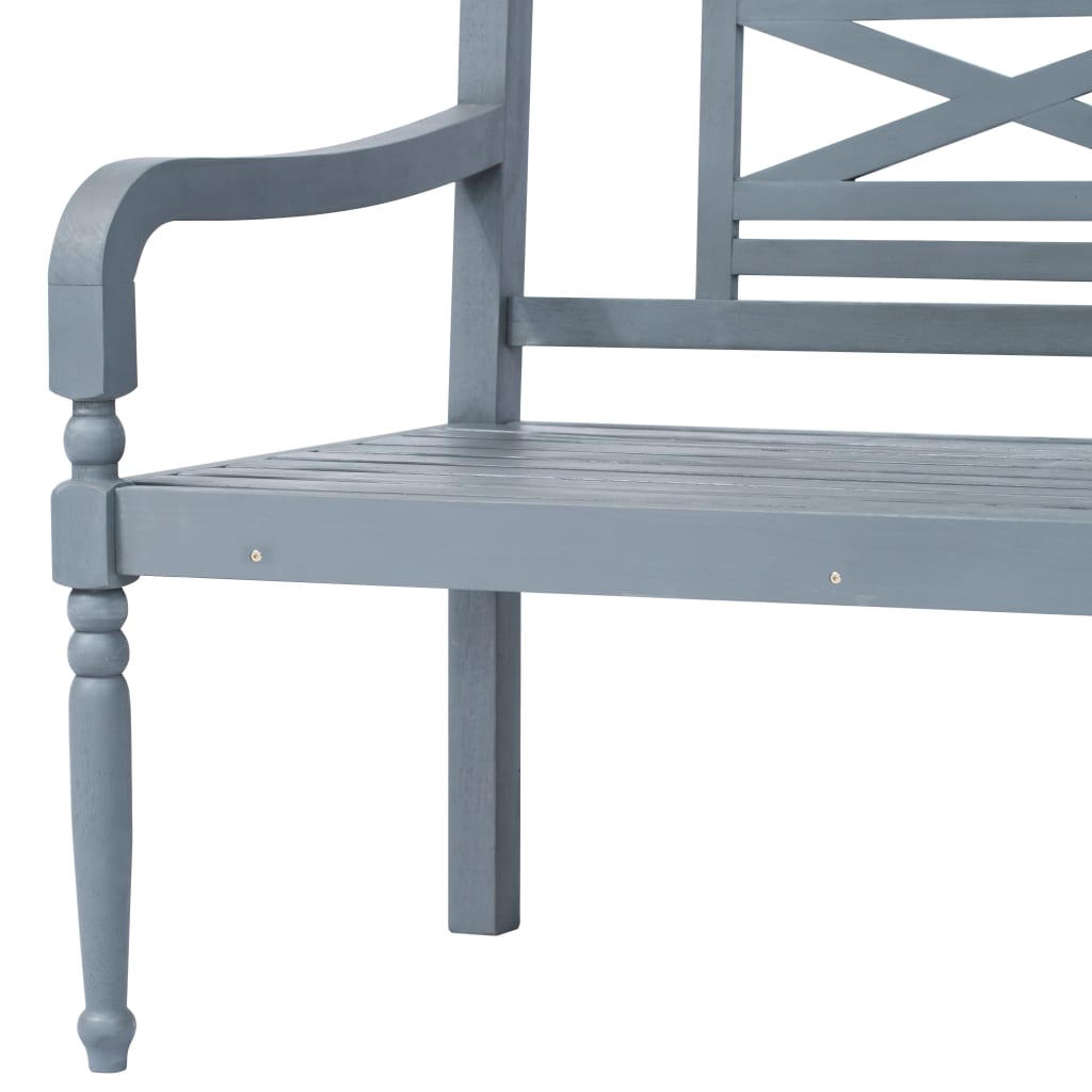 vidaXL 4-dielna záhradná sedacia súprava akáciové drevo sivá a biela