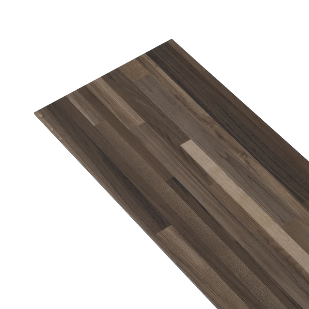 vidaXL Podlahové dosky z PVC 5,02m² 2 mm, samolepiace, pruhované hnedé