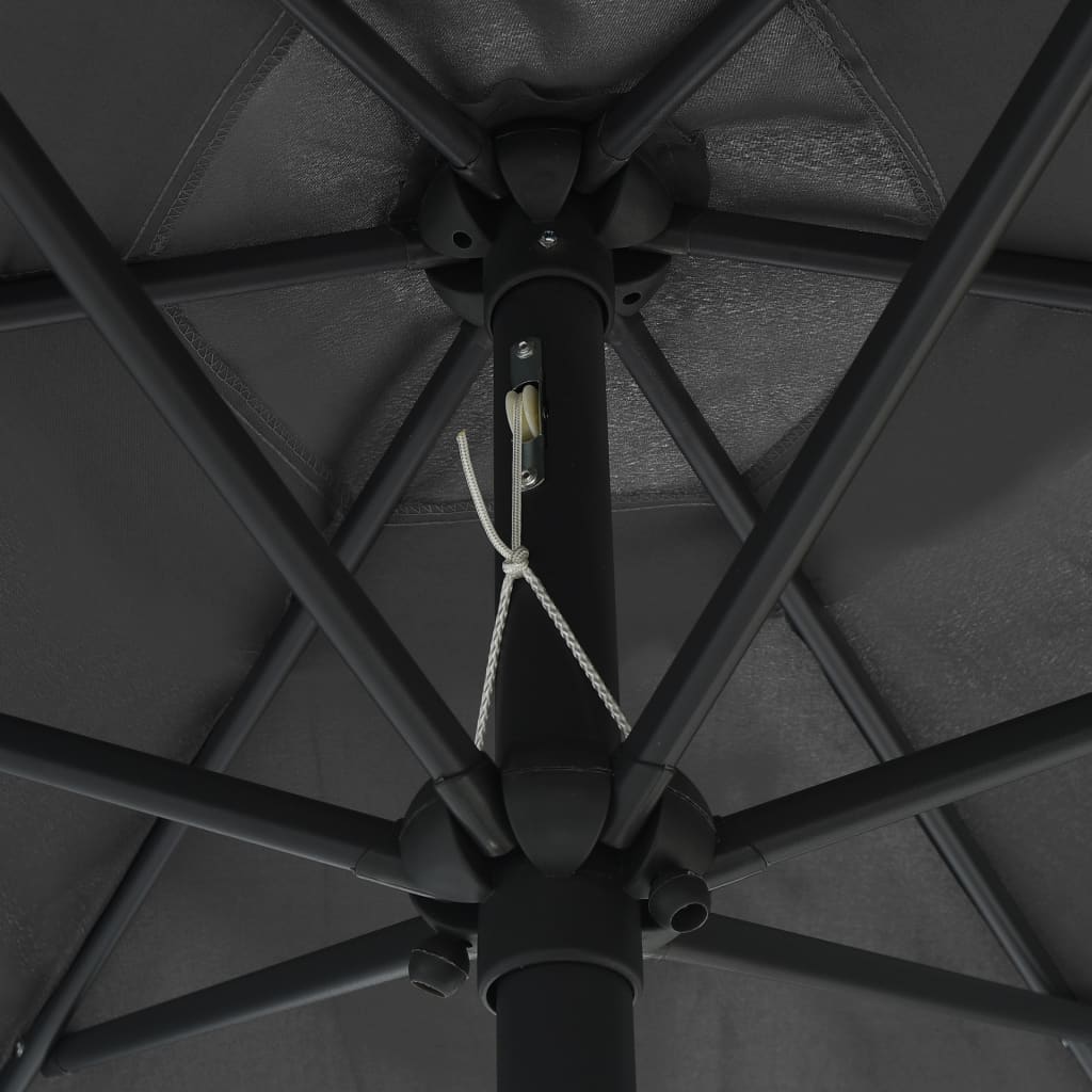 vidaXL Vonkajší slnečník s hliníkovou tyčou antracitový 270x246 cm